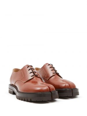 Nėriniuotos oksfordo batai su raišteliais Maison Margiela ruda