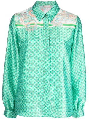 Košeľa s potlačou s paisley vzorom Liu Jo zelená