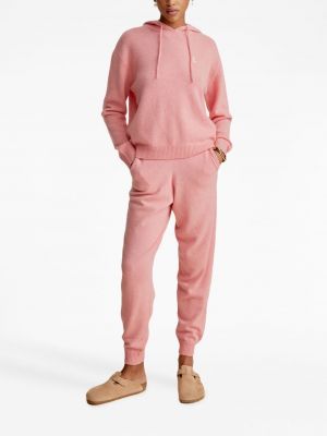 Pletené sportovní kalhoty s výšivkou Sporty & Rich růžové