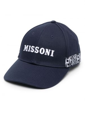 Haftowana czapka z daszkiem bawełniana Missoni