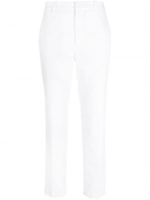 Puuvillased püksid Brunello Cucinelli valge