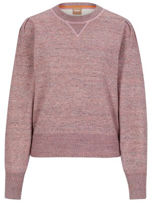 Меланжевый свитер Hugo Boss розовый