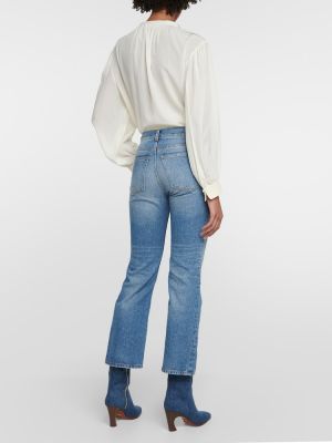 Straight fit džíny s vysokým pasem Chloã© modré