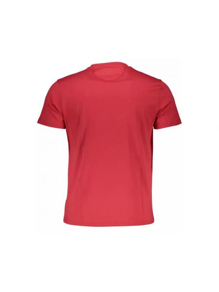 Camiseta de algodón con estampado manga corta La Martina rojo