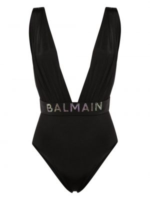 Drapované plavky Balmain čierna