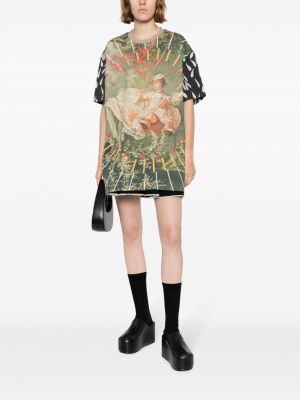 Koszulka bawełniana z nadrukiem Vivienne Westwood zielona