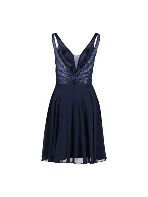 Sukienka mini z koralikami Swing niebieska