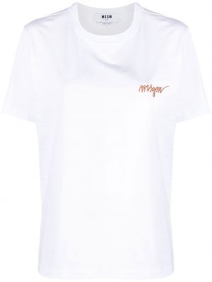 T-shirt ricamato Msgm bianco