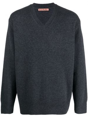 Pleten pulover z v-izrezom Acne Studios