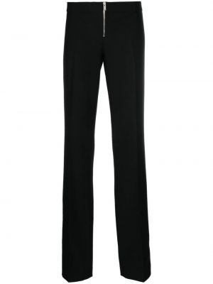 Spodnie z niską talią wełniane slim fit Stella Mccartney czarne