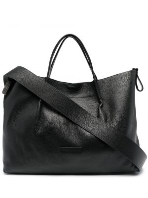 Oversize кожени шопинг чанта Fabiana Filippi черно