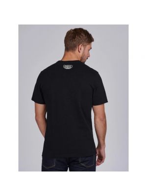 Camiseta con estampado Barbour negro