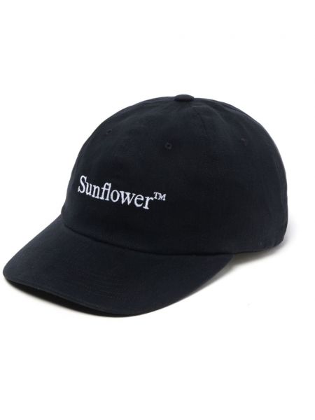 Medvilninis siuvinėtas kepurė su snapeliu Sunflower