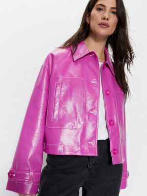 Пальто на пуговицах Warehouse розовое