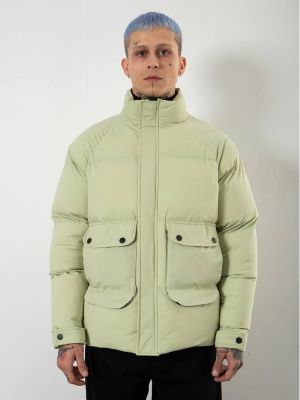 Oversize dūnu jaka ar kabatām Xhan zaļš