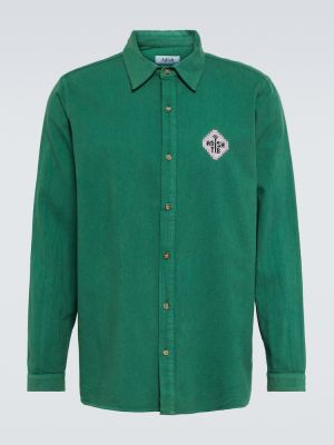 Camicia di cotone Adish verde