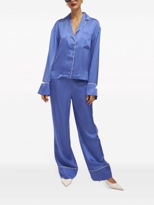 Satin pyjama Equipment blau