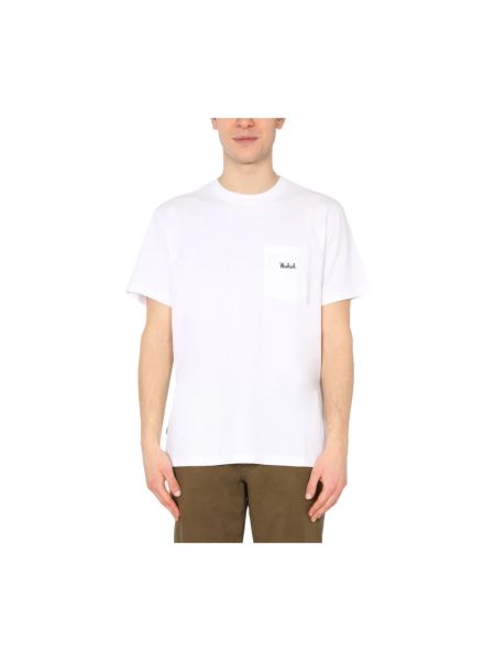 T-shirt avec poches Woolrich blanc
