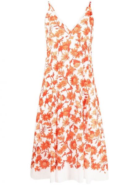 Trykt floral ermeløs dress Paul Smith oransje