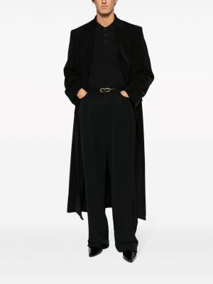 Siuvinėtas polo marškinėliai Saint Laurent juoda