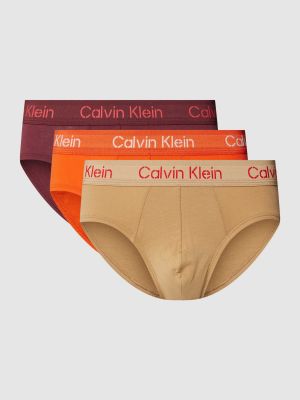 Slipy Calvin Klein Underwear pomarańczowe