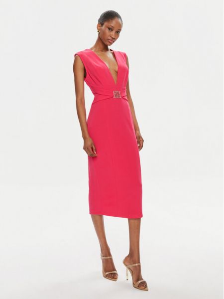 Розовое коктейльное платье слим Rinascimento
