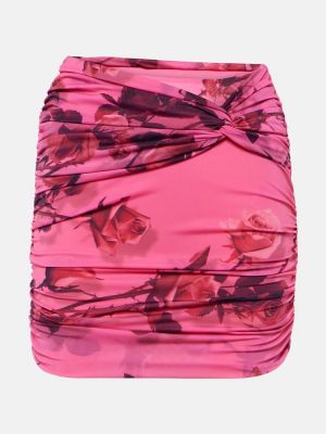 Mini suknja s cvjetnim printom Blumarine crvena