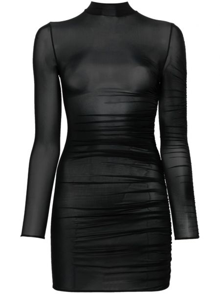 Μini φόρεμα από ζέρσεϋ Maison Close μαύρο