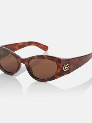 Слънчеви очила Gucci кафяво