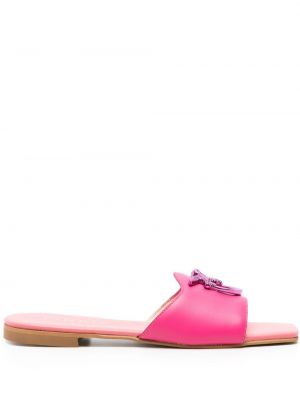 Кожени ниски обувки Pinko розово