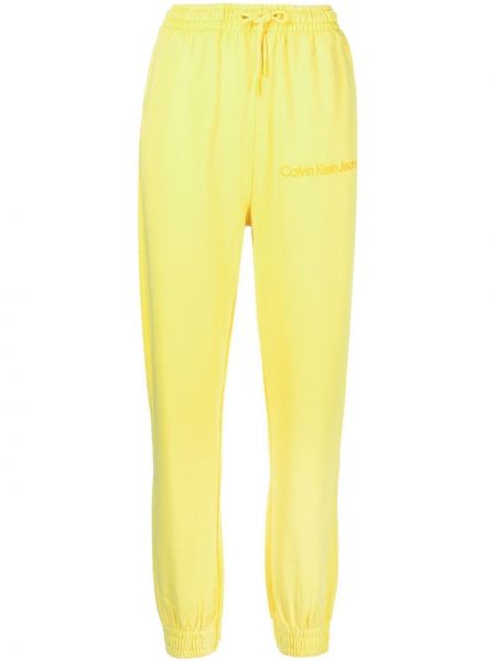 Pantaloni Calvin Klein Jeans, giallo