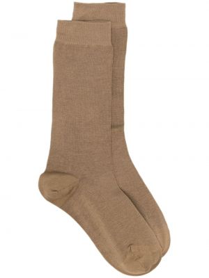 Плетени чорапи Moncler кафяво