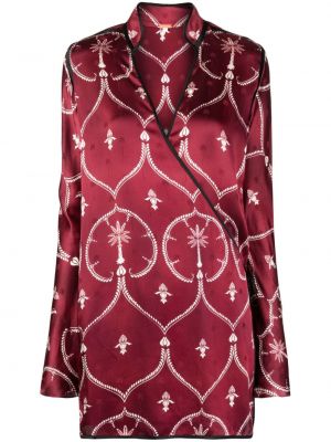 Hodvábne koktejlkové šaty s potlačou s paisley vzorom Johanna Ortiz