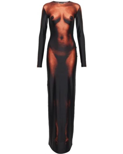 Плаття максі без рукавів Jean Paul Gaultier, коричневе