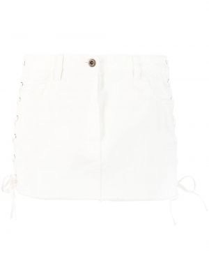 Jupe en jean Miu Miu blanc