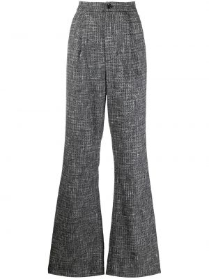 Pantalones de cintura alta de tweed Natasha Zinko gris