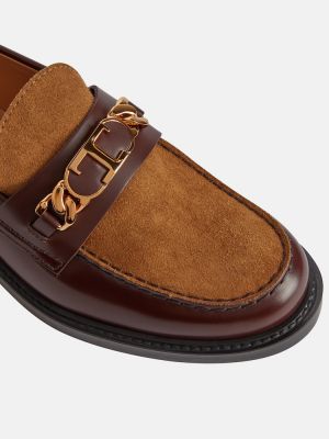 Bőr szarvasbőr loafer Tod's barna