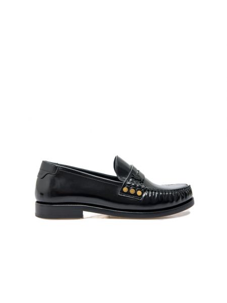 Czarne loafers Saint Laurent