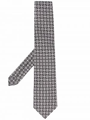 Corbata con estampado con estampado geométrico Etro negro