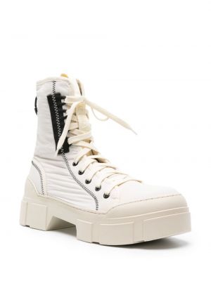Ankle boots à lacets à plateforme en dentelle Vic Matie blanc