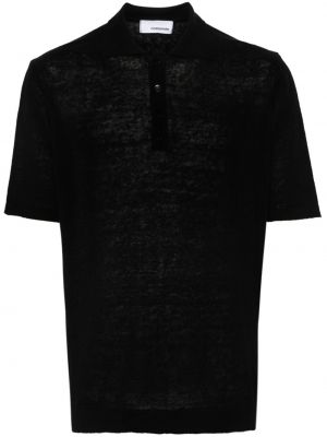 Плетена поло тениска Costumein черно