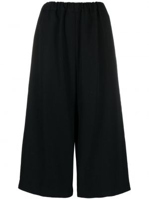 Relaxed вълнени широки панталони тип „марлен“ Comme Des Garçons черно