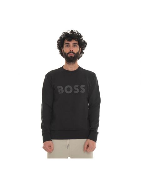 Sweatshirt mit rundhalsausschnitt Boss schwarz