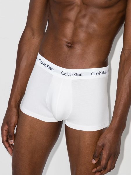 Madala vöökohaga sokid Calvin Klein Underwear valge