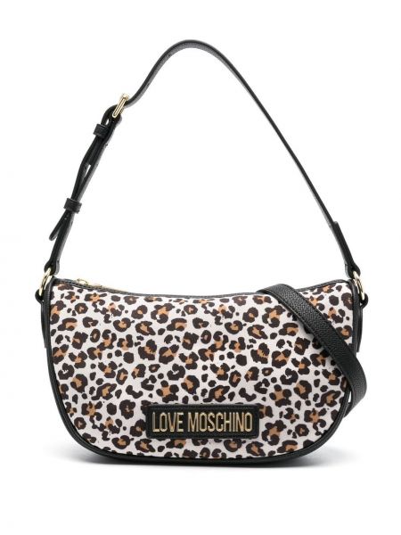 Leopard trykt shoppingbag Love Moschino