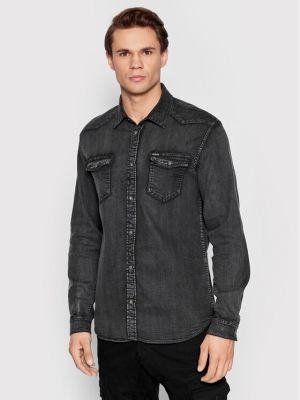 Koszula jeansowa casual Guess - сzarny