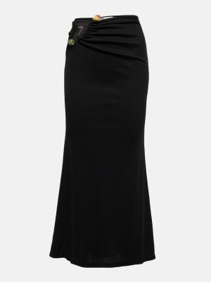 Maxi φούστα από ζέρσεϋ Christopher Esber μαύρο