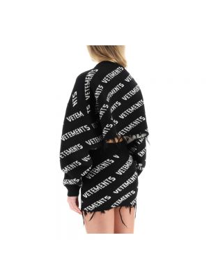 Sweter z okrągłym dekoltem Vetements czarny