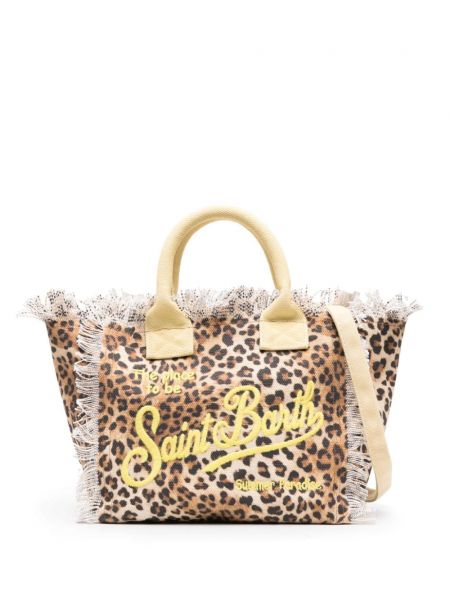Strandtasche mit print mit leopardenmuster Mc2 Saint Barth