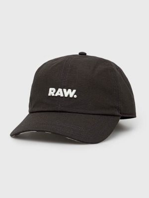 Със звездички шапка с козирки с апликация G-star Raw сиво